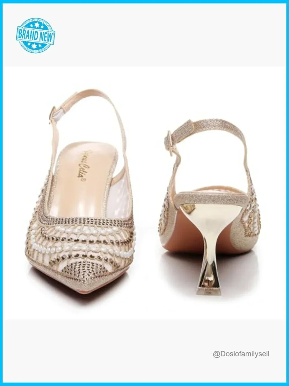 Charming Slingback Pump Heeled Sandals Latex Insole Platform